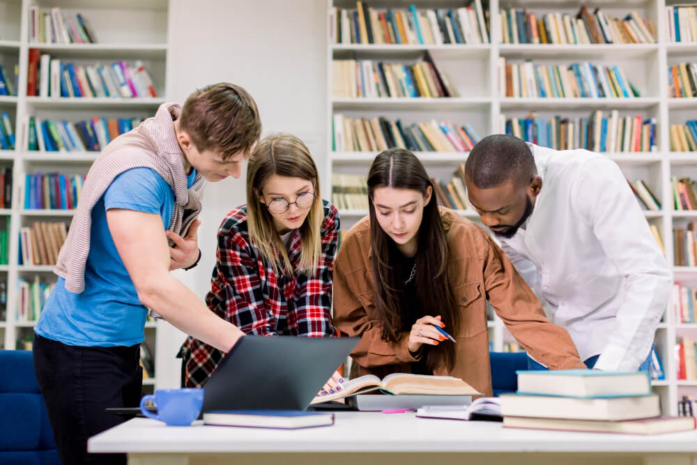 סטודנטים מתרגלים סטטיסטיקה תיאורית